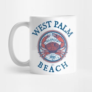 West Palm Beach, Florida, with Stone Crab on Wind Rose Mug